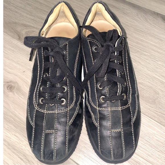 The walking company black leather walking shoes sz 39 eu 8/8.5 us euc - Picture 3 of 5